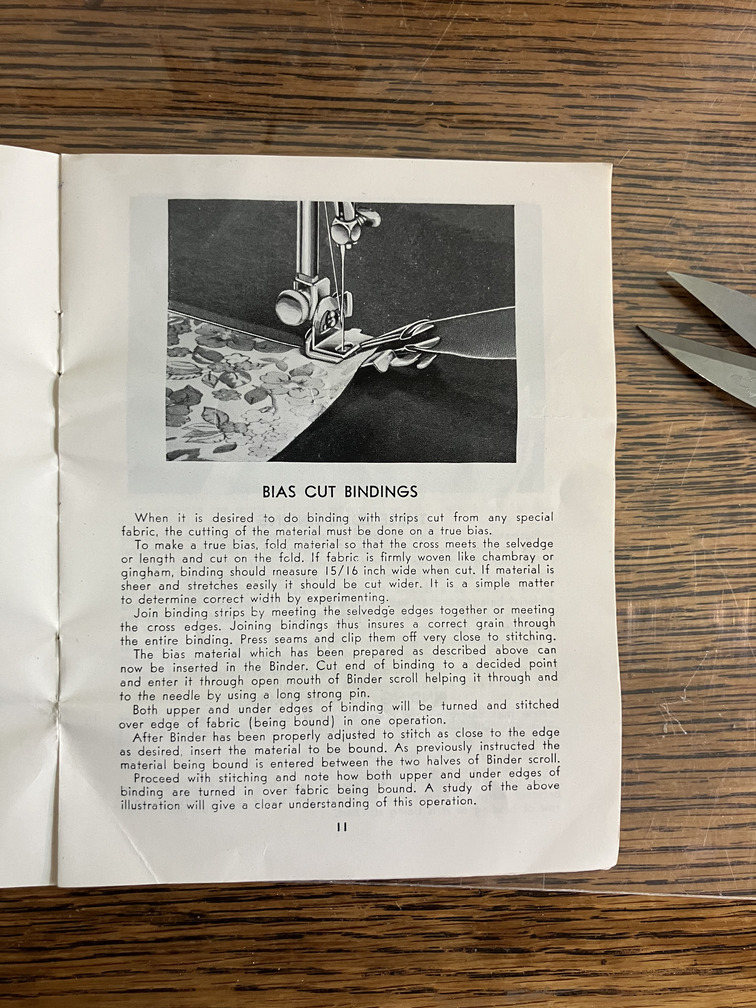 Bias cut bindings